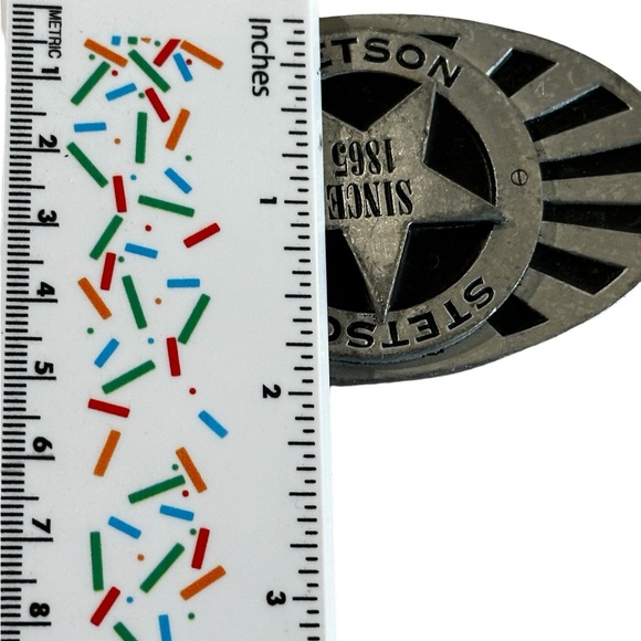 COPY - VINTAGE 2003 METAL STETSON BUCKLE MADE IN USA - Picture 9 of 10